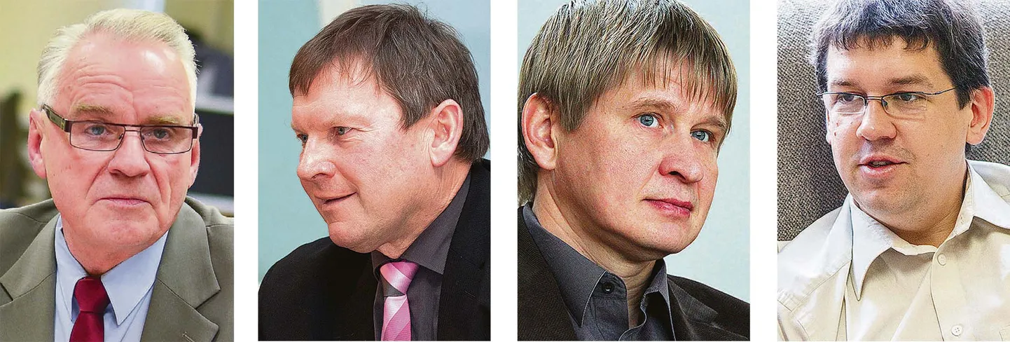 Heimar Lenk (vasakult), Rein Randver, Meelis Mälberg ja Priit Sibul