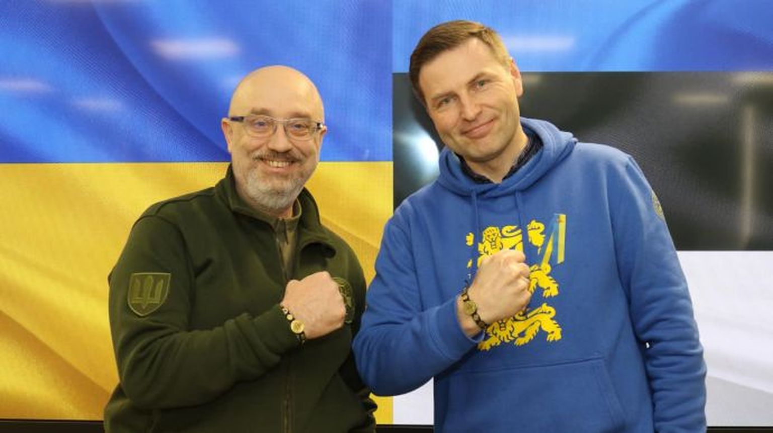 Ukrainas aizsardzības ministrs Oleksijs Rezņikovs un Igaunijas aizsardzības ministrs Hanno Pevkurs