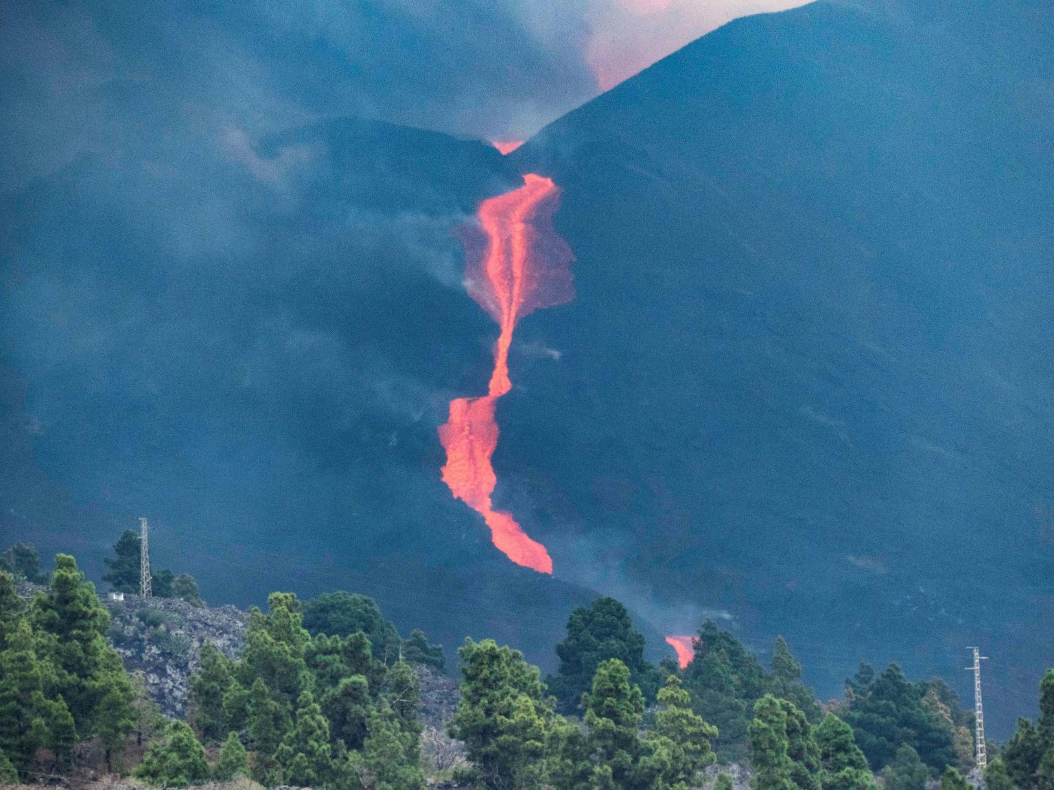 Laavavoog pärast Cumbre Vieja vulkaani koonuse osalist kokkuvarisemist. 