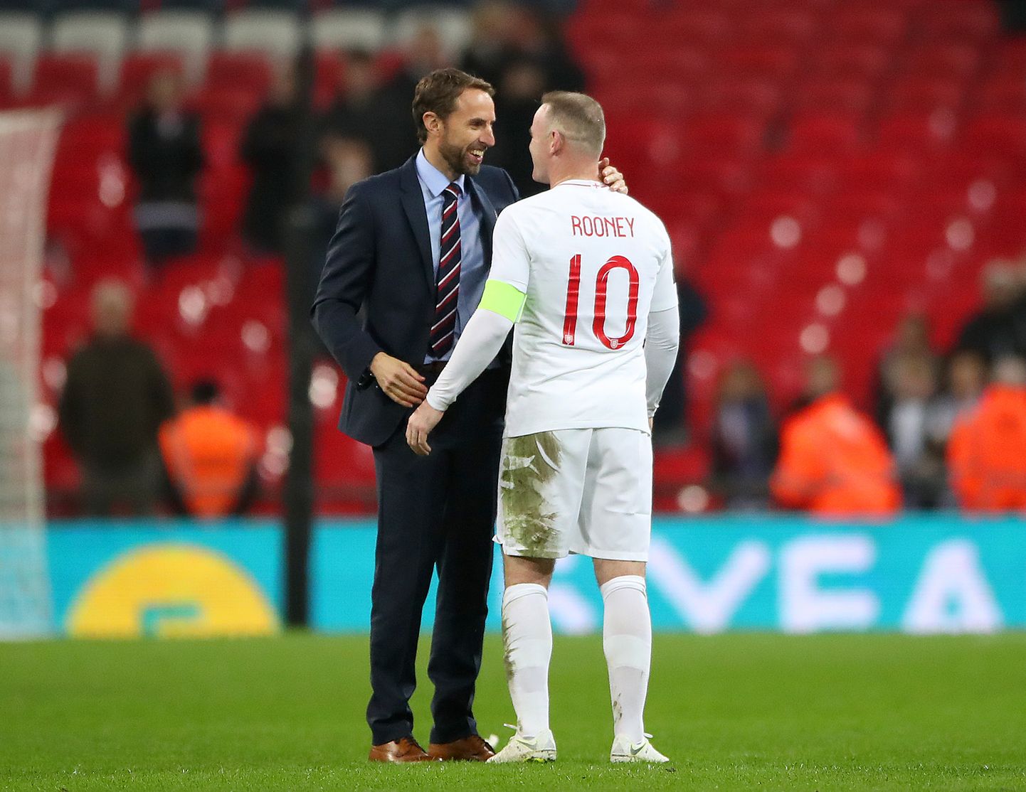 Inglismaa koondise peatreener Gareth Southgate ja Wayne Rooney.