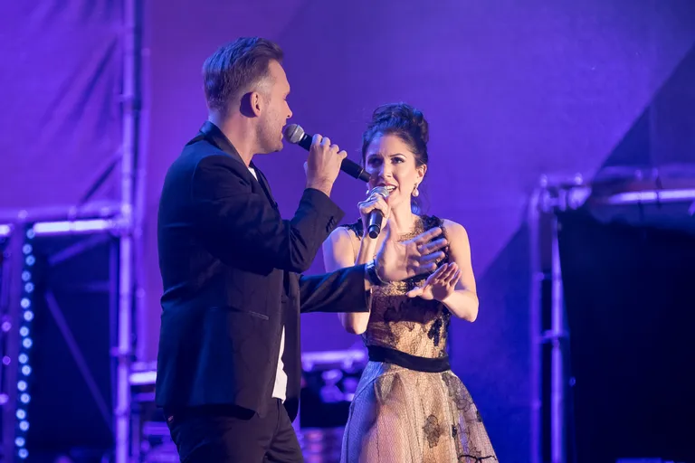 Kiiev 07.06.2017 Koit Toome ja Laura Põldvere esinemine Euro külas. FOTO: SANDER ILVEST/POSTIMEES