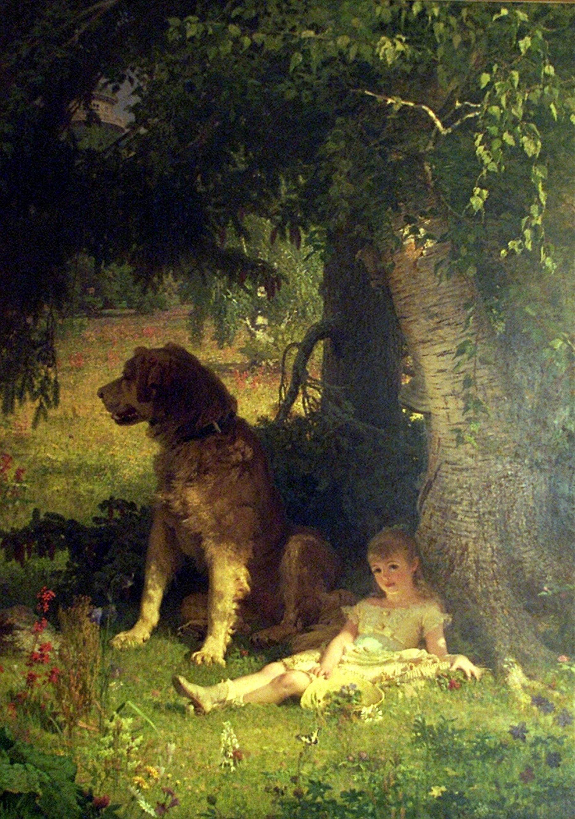 Pildil Johann Köleri maal "Truu valvur" (1878).
