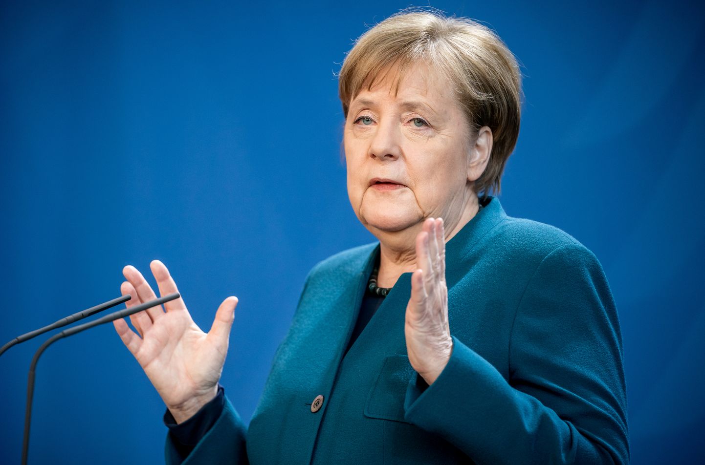 Saksa kantsler Angela Merkel Berliinis 22. märts 2020.