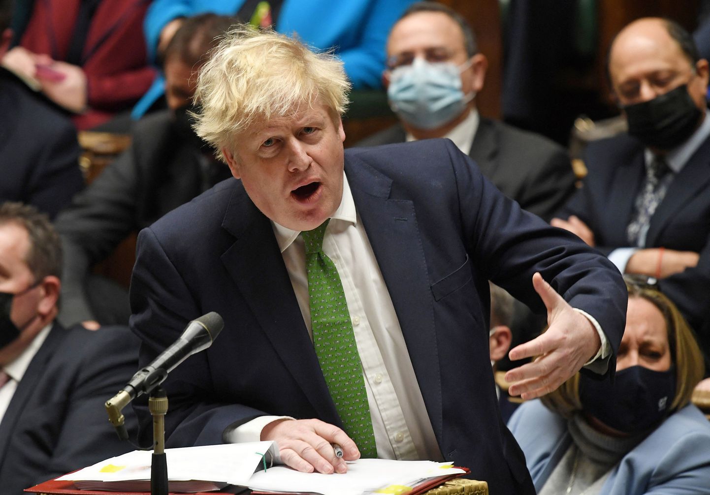Briti peaminister Boris Johnson parlamendis.