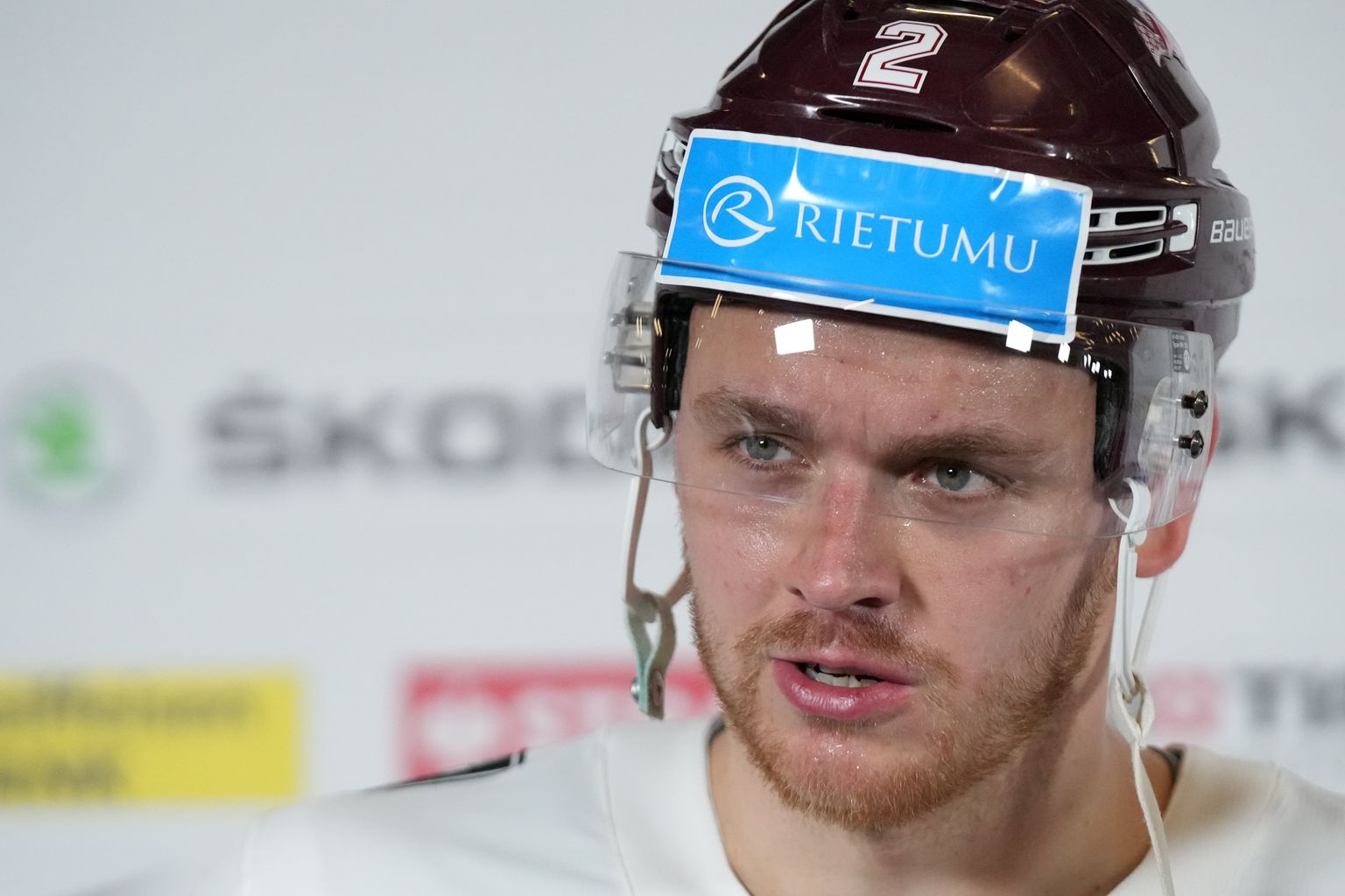 Latvijas hokeja izlases spēlētājs Kārlis Čukste