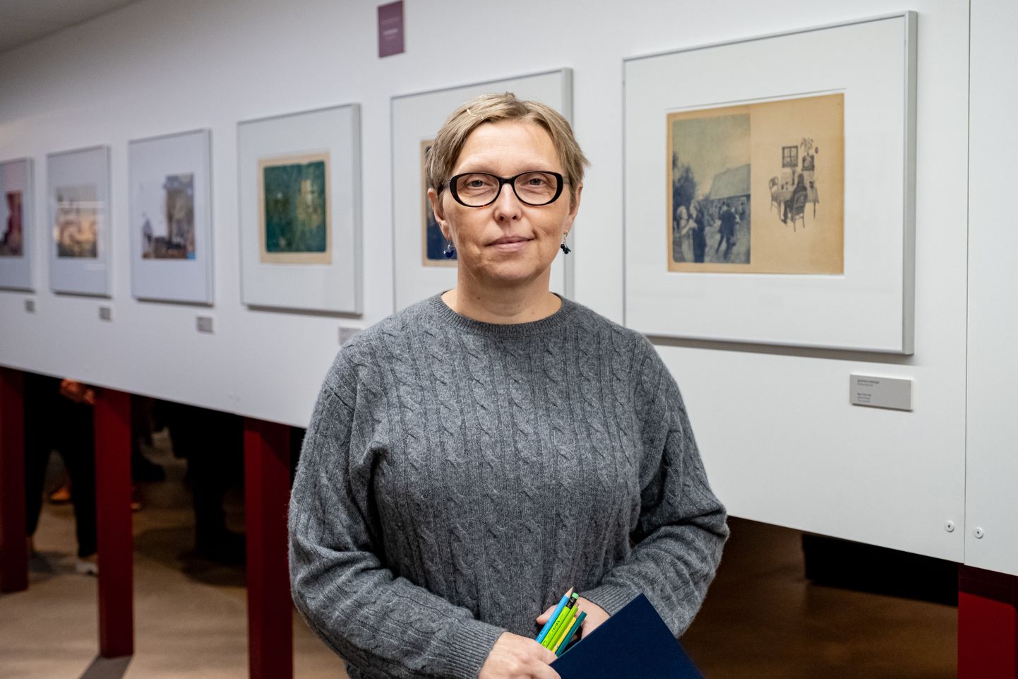 Joanna Concejo at the opening of the Tallinn illustration triennial «The power of the image», where she was awarded the main prize of the triennial.