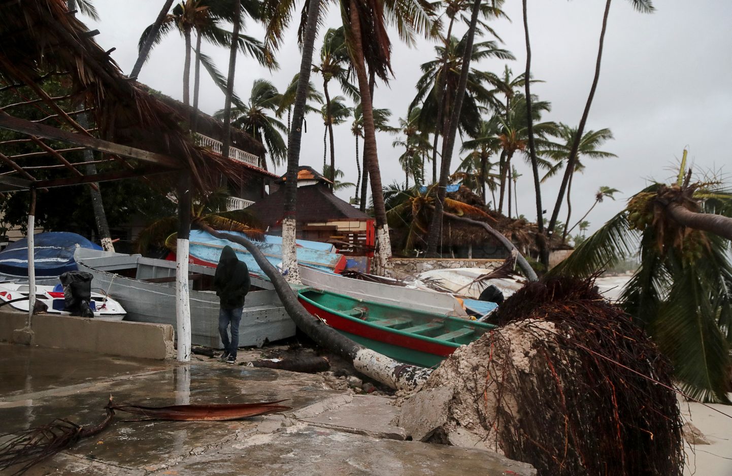 Viesuļvētras "Fiona" nodarītie postījumi Dominikānas Republikā.
