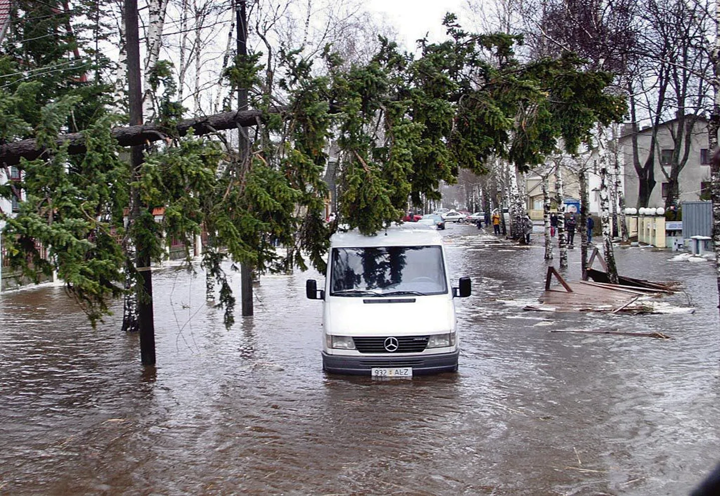 2005. aasta jaanuaritormi järel avanes Supeluse tänaval üsna nukker vaatepilt.