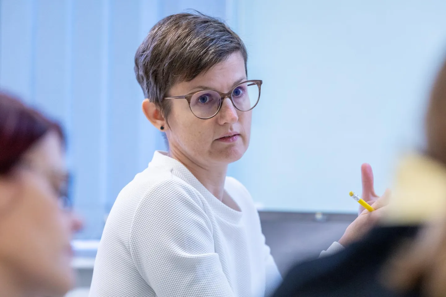 Liisa Puusepp Rakvere riigigümnaasiumi õpetajate päeval.