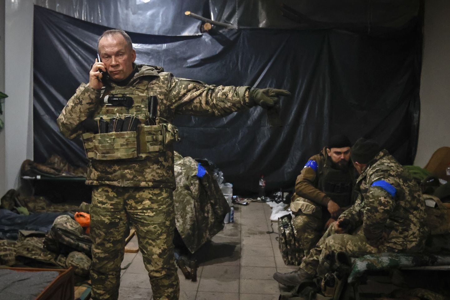 Ukraina maaväe ülem kindralpolkovnik Oleksandr Sõrskõi Soledari lähistel 8. jaanuaril 2023.