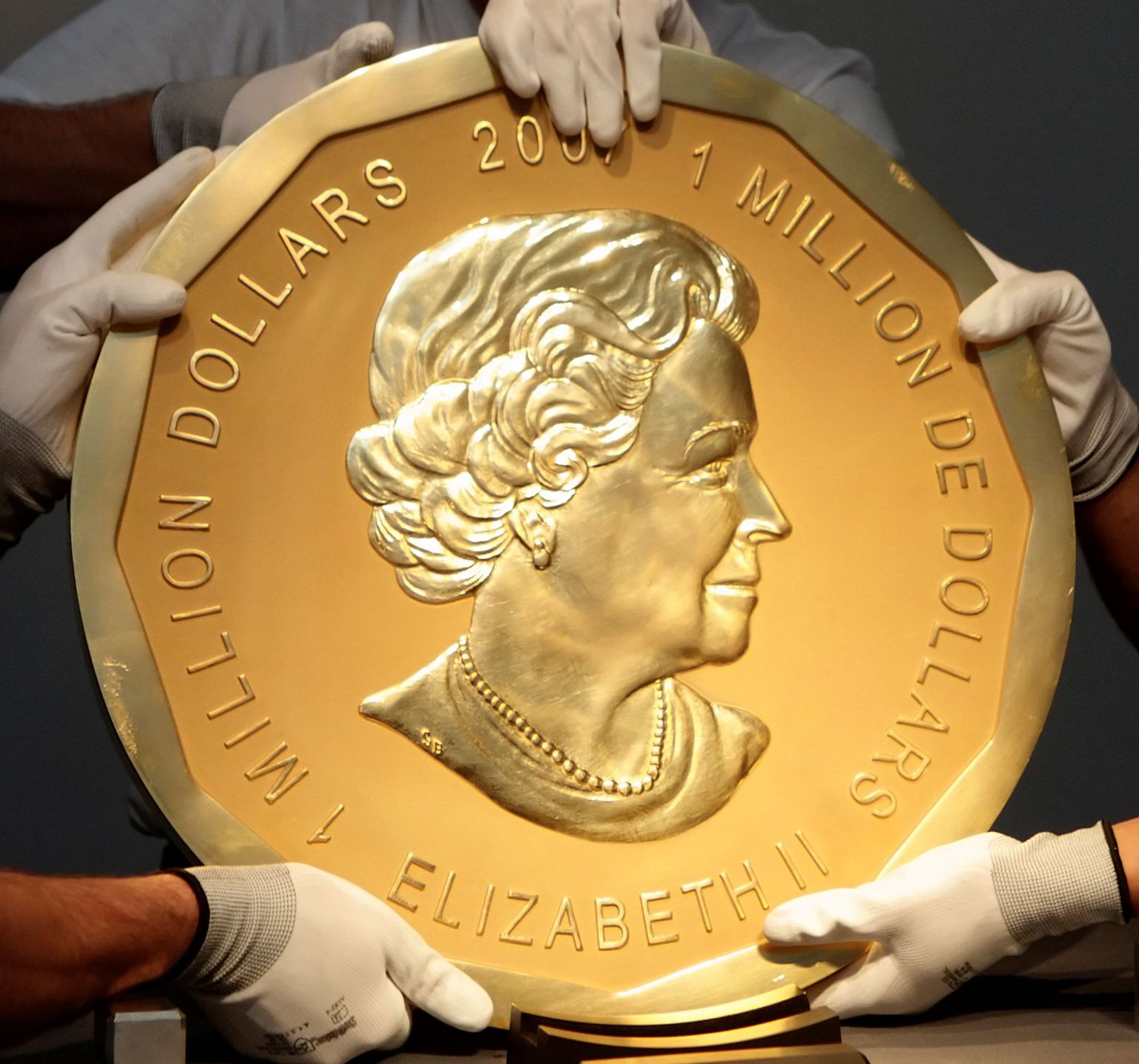 100 kilogrammi kaaluv Kanada kuldmünt