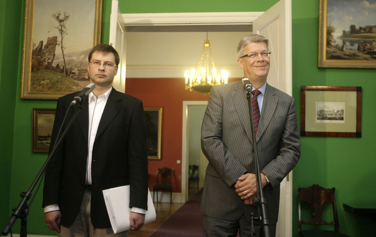 Valdis Dombrovskis ja Valdis Zatlers.