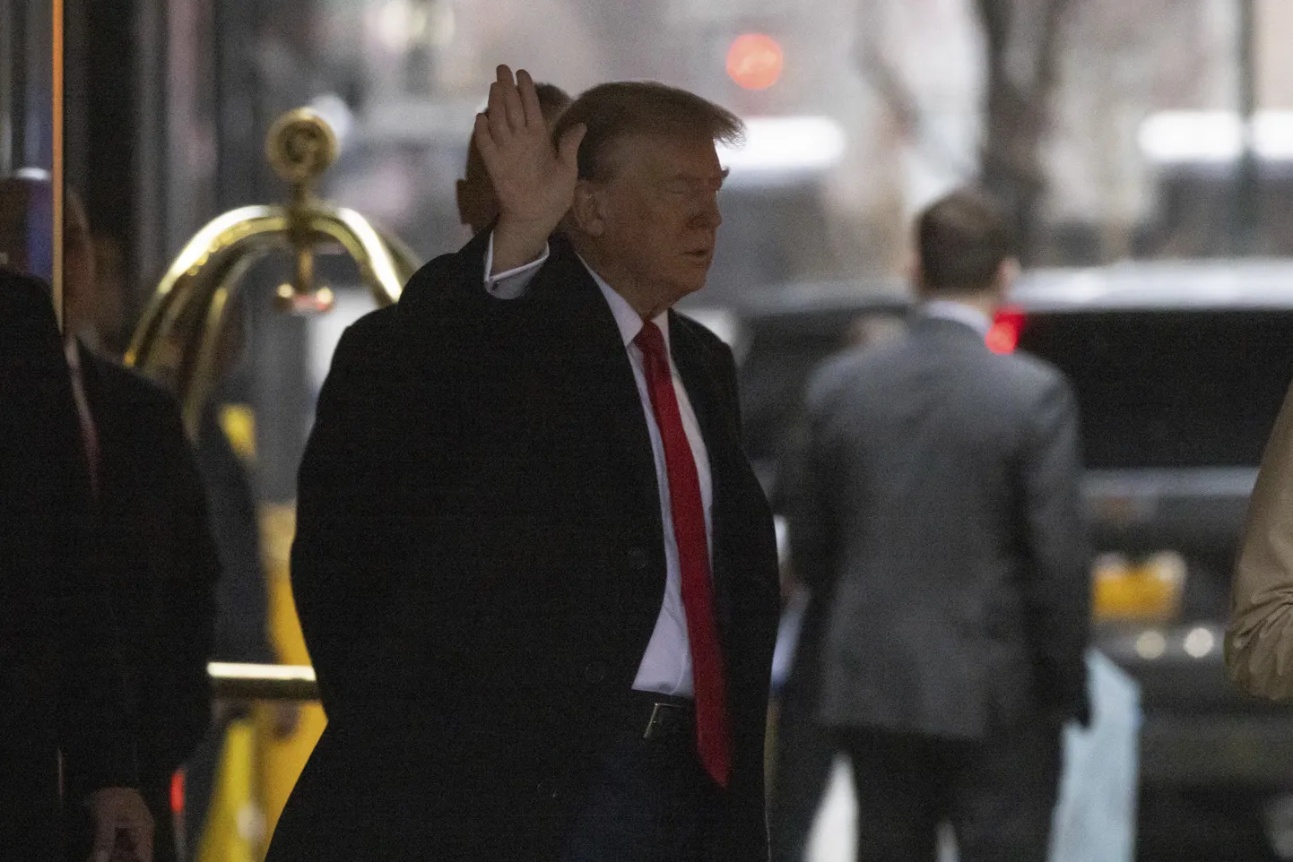USA endine president Donald Trump lahkumas oma korterist  New Yorgis 26. jaanuaril 2024. aastal.