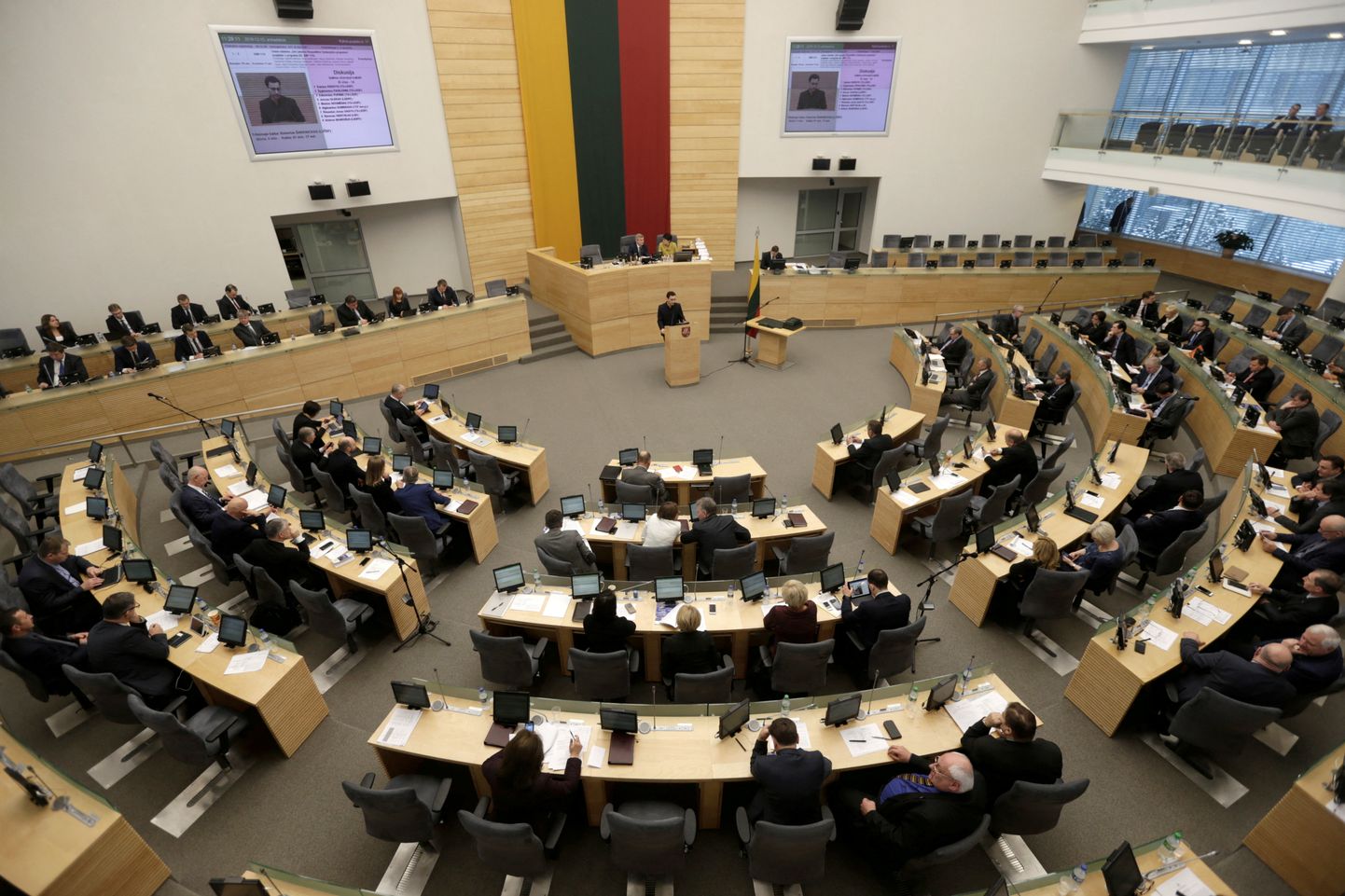Leedu parlamendi istungisaal.