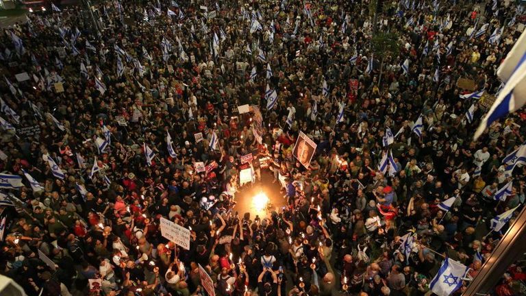Протест в Тель-Авиве.