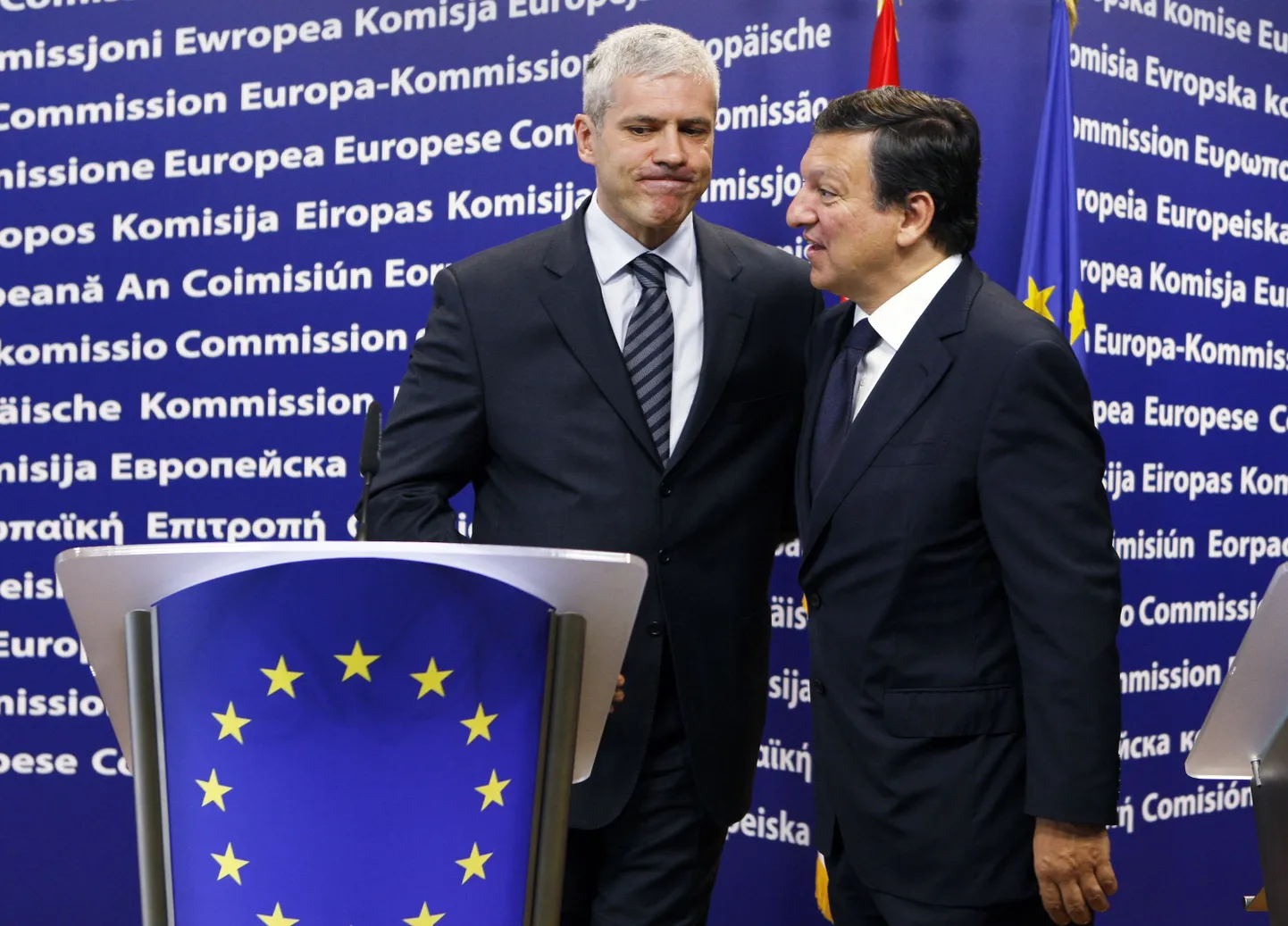 Serbia president Boris Tadic ja Euroopa Komisjoni president Jose Manuel Barroso.