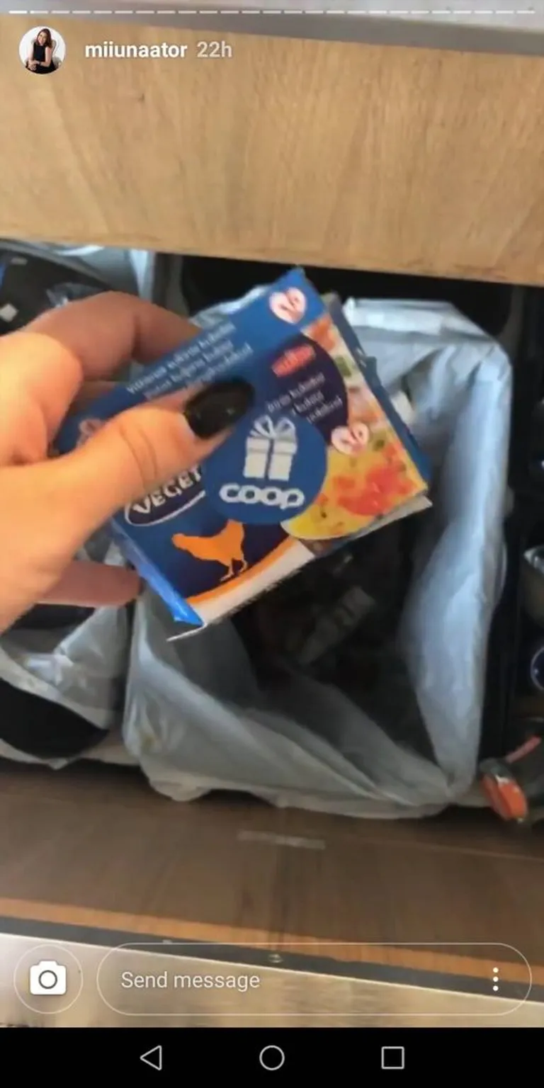 Mirjam Hunt viskab tasuta toidu ära