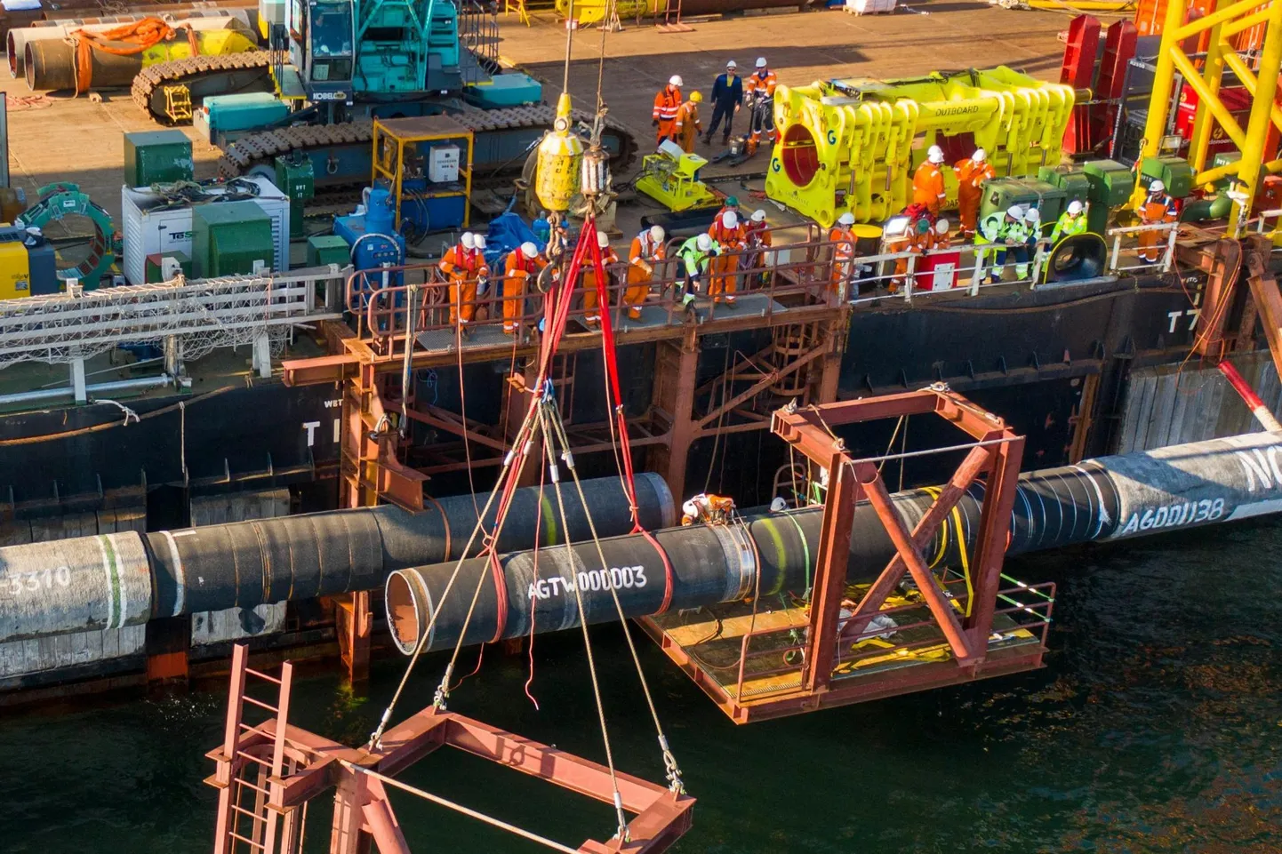 Nord Strem 2 gaasitorude paigaldamine 2018. aasta novembris. Ekspertide sõnul ei pruugi Nord Stream 1 ja 2 enam kunagi plahvatuste tõttu tööle hakata.