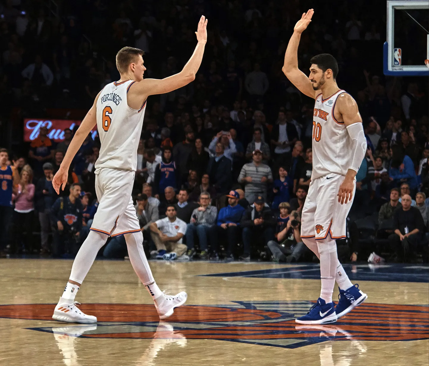 Kristaps Poriņģis un Eness Kanters