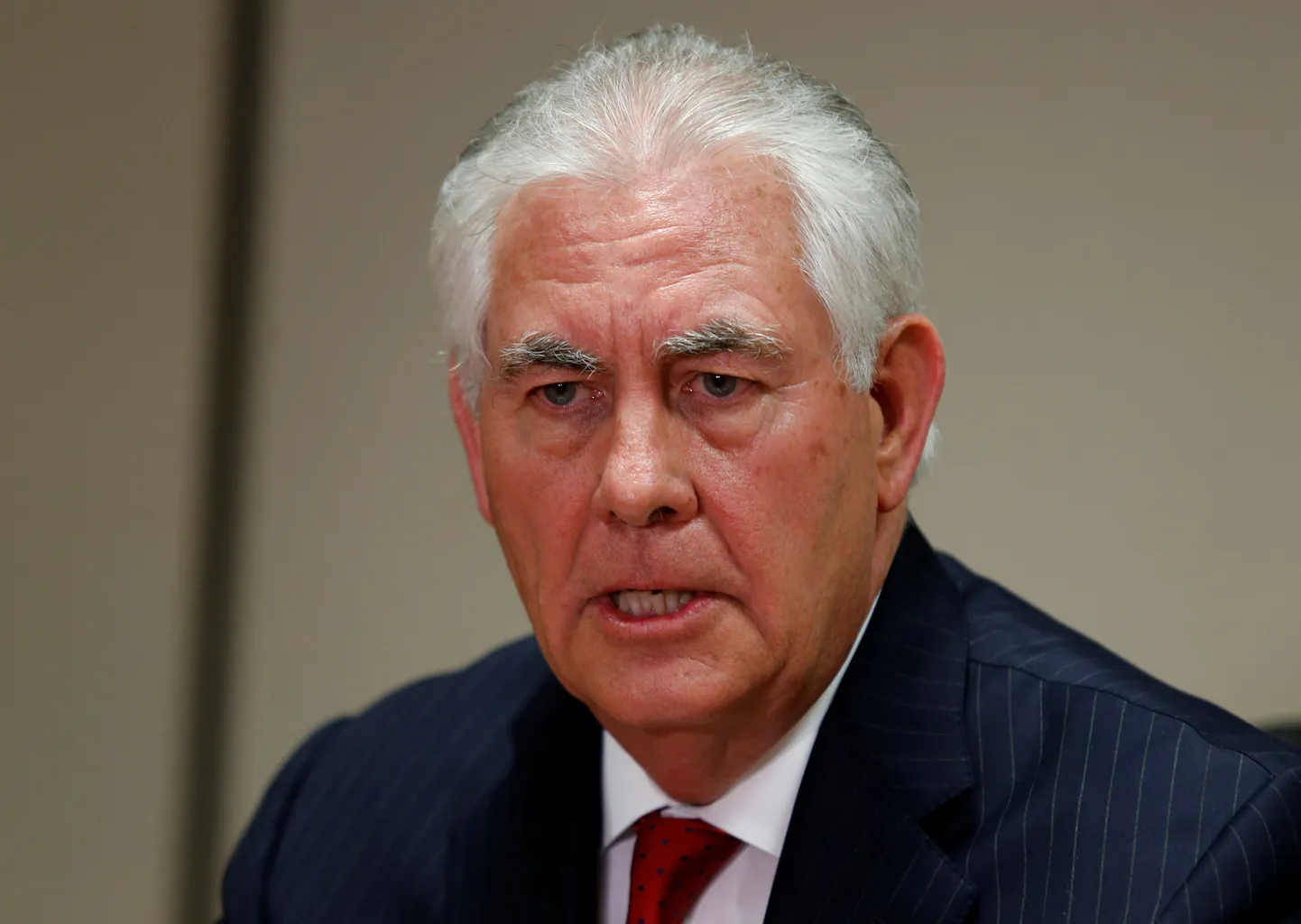 USA välisminister Rex Tillerson Süüria olukorrast rääkimas.