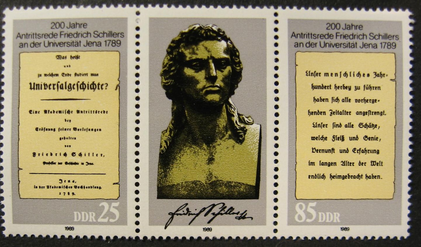 Friedrich Schilleri kujutisega mark.