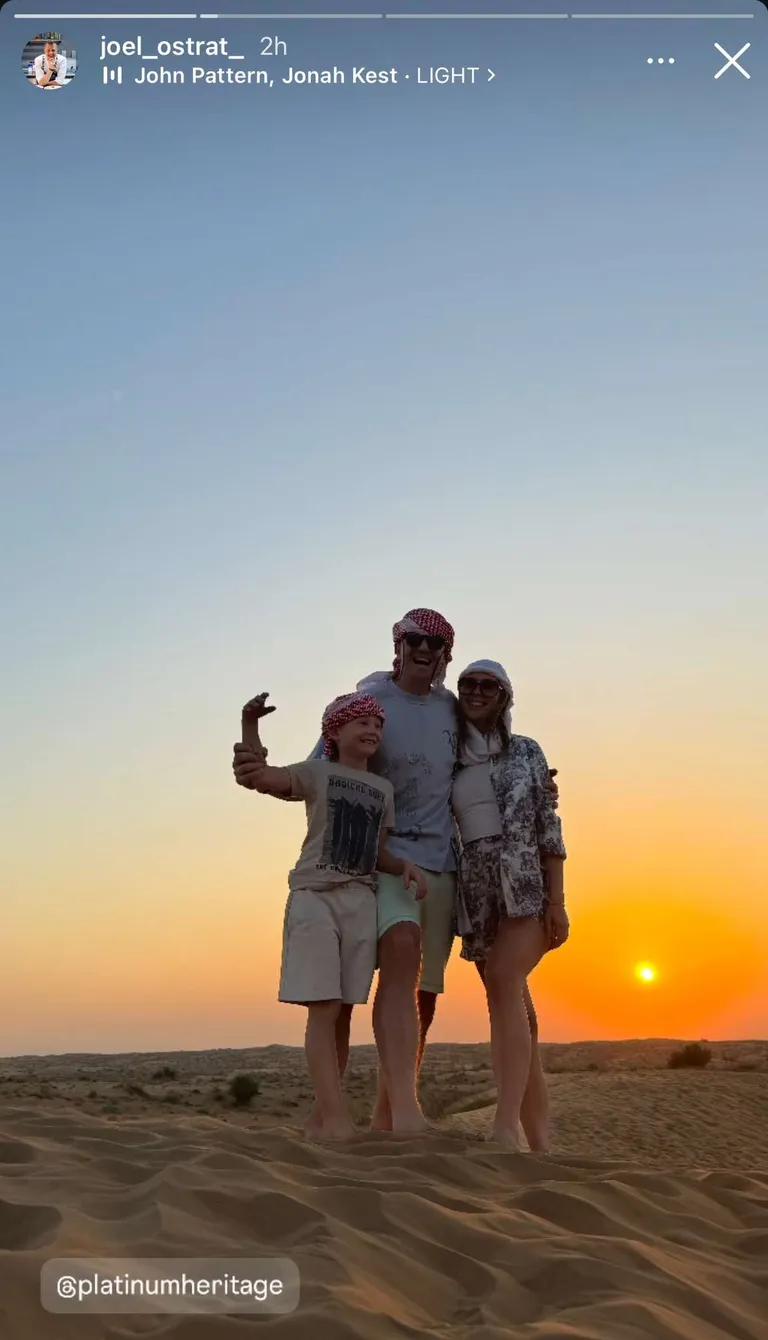 Kuvatõmmis Joel Ostrati Instagramist