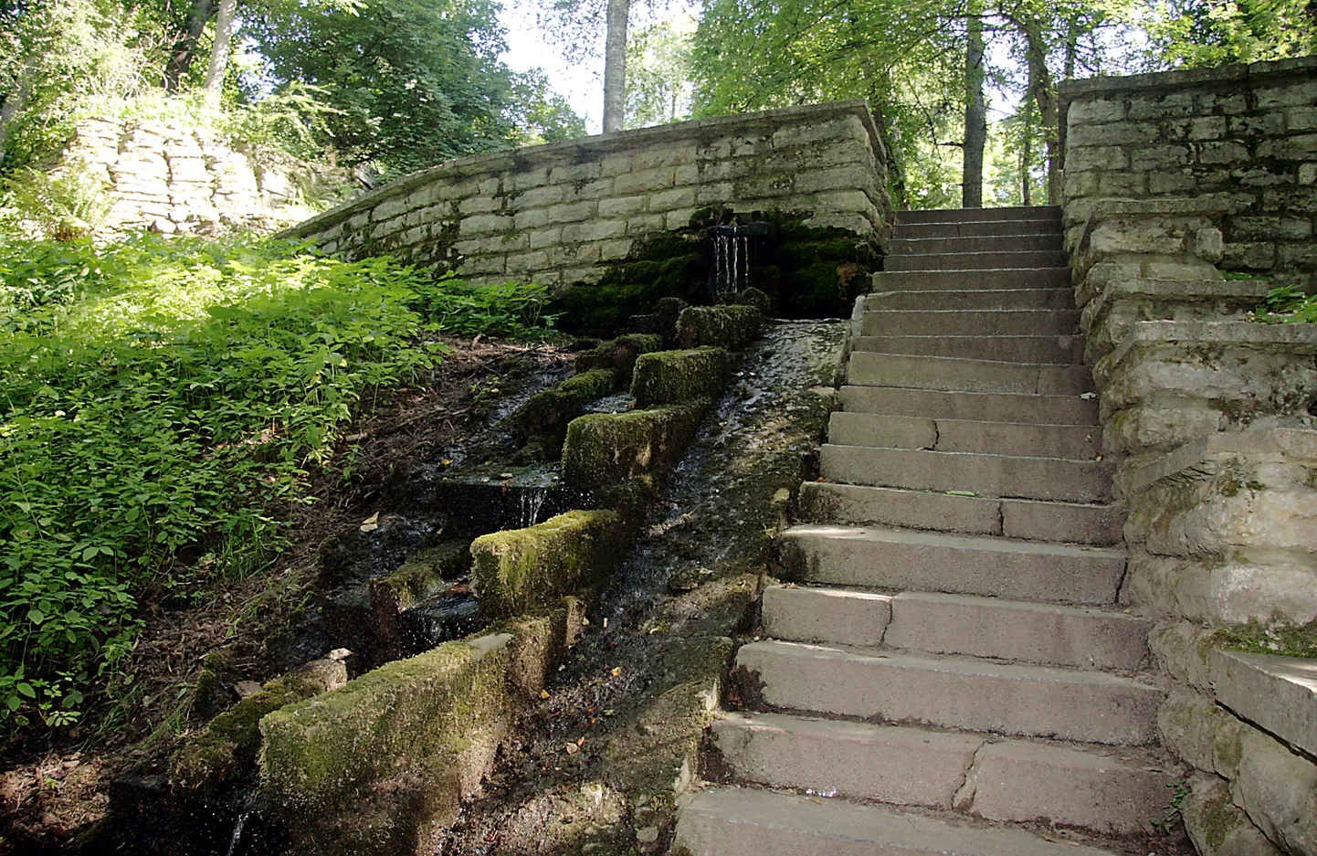 Лестница Серебряного источника в Оруском парке Тойла.