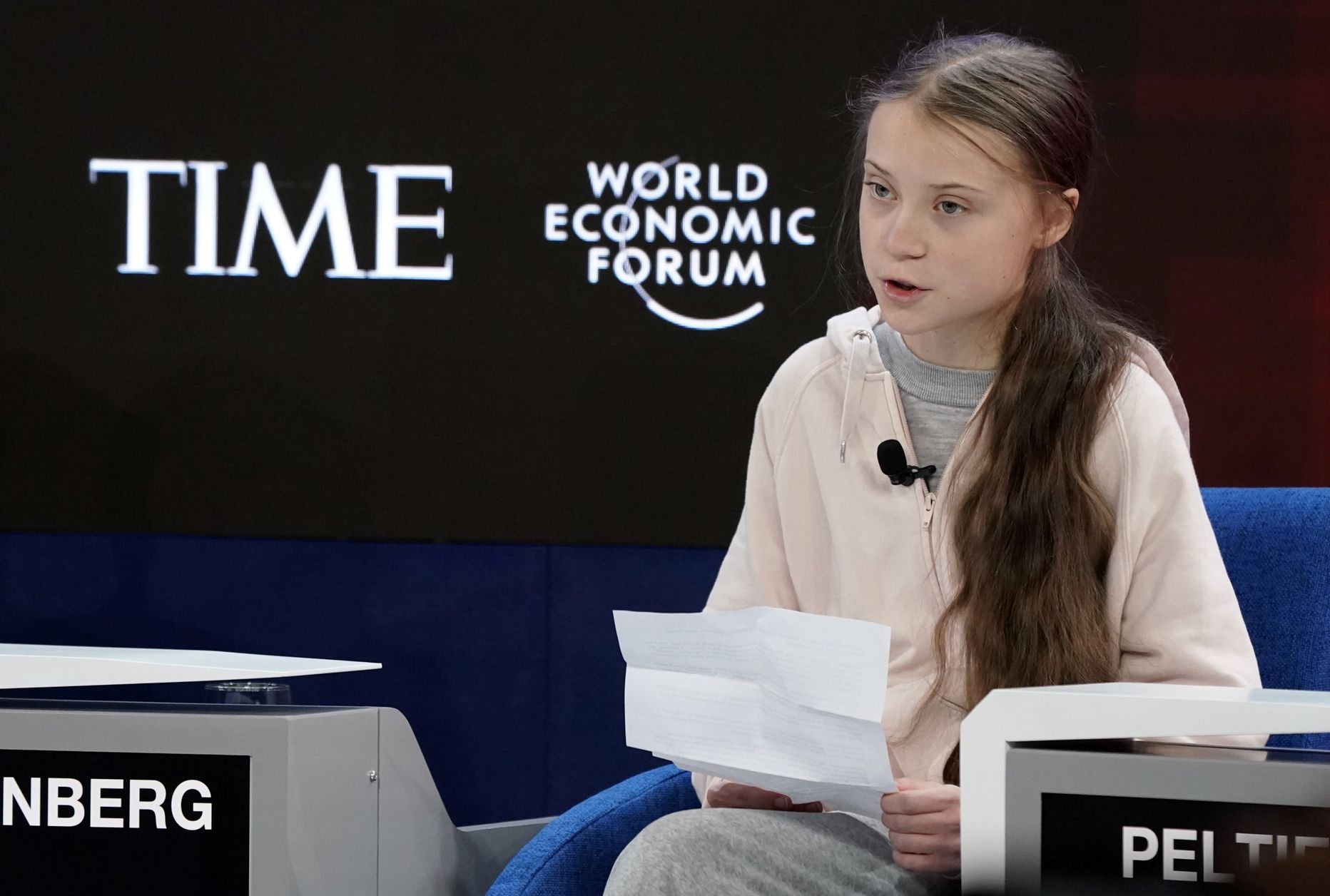 Greta Thunberg esinemas Šveitsis Davosis majandusfoorumil