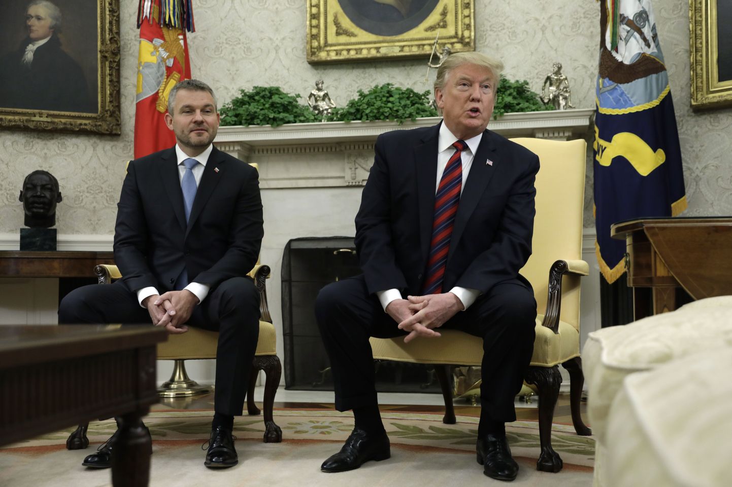 USA president Donald Trump ja Slovakkia peaminister Peter Pellegrini Valges Majas.
