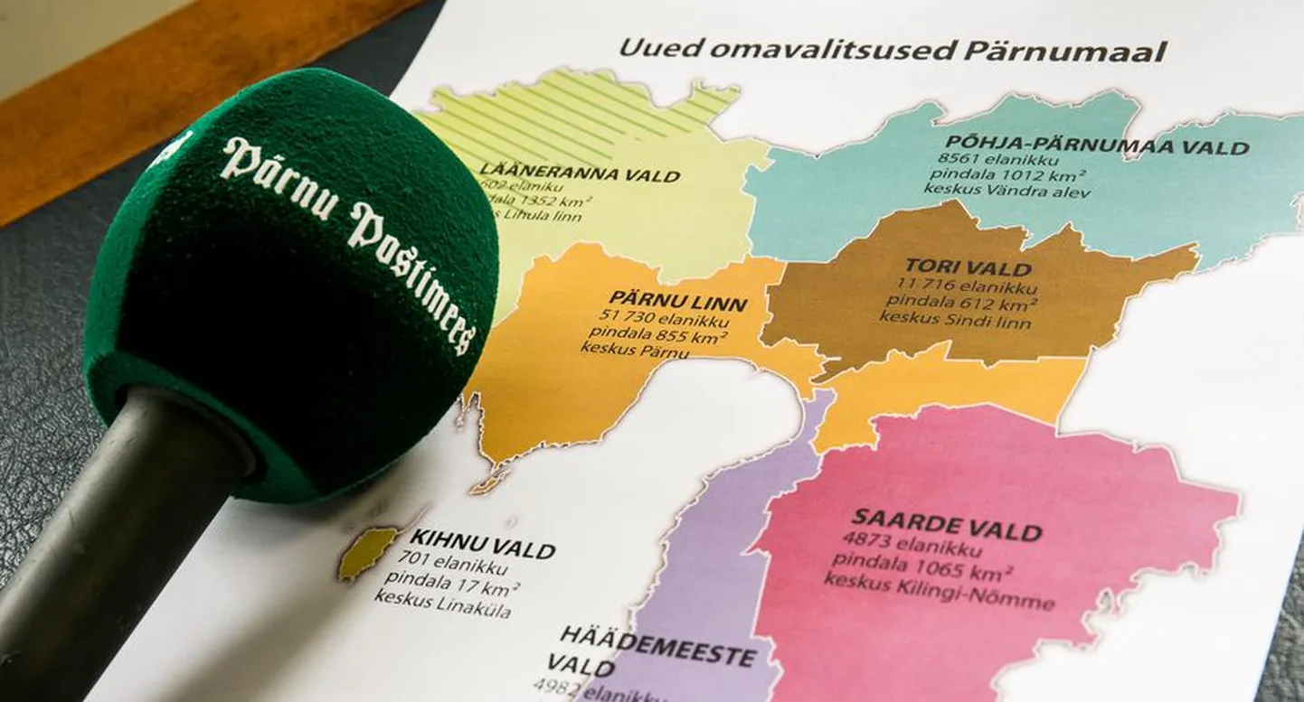 Pärnumaa kaart.