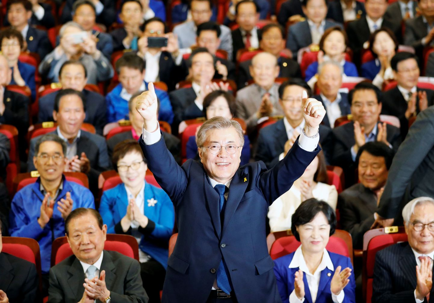 Lõuna-Korea presidendivalimistel võidutsenud Demokraatliku partei kandidaat Moon Jae-in.