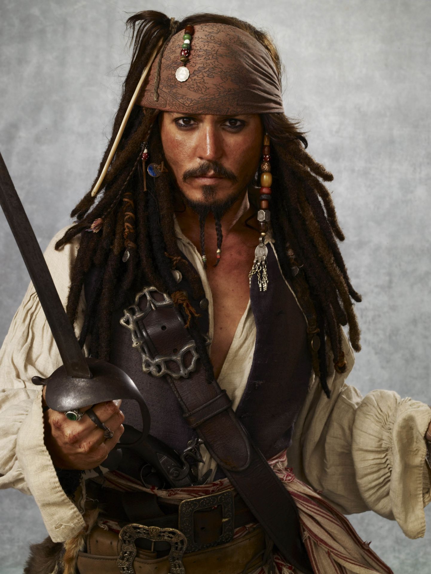 Johnny Depp kapten Jack Sparrowna filmi «Kariibi mere piraadid: maailma lõpus» reklaamil