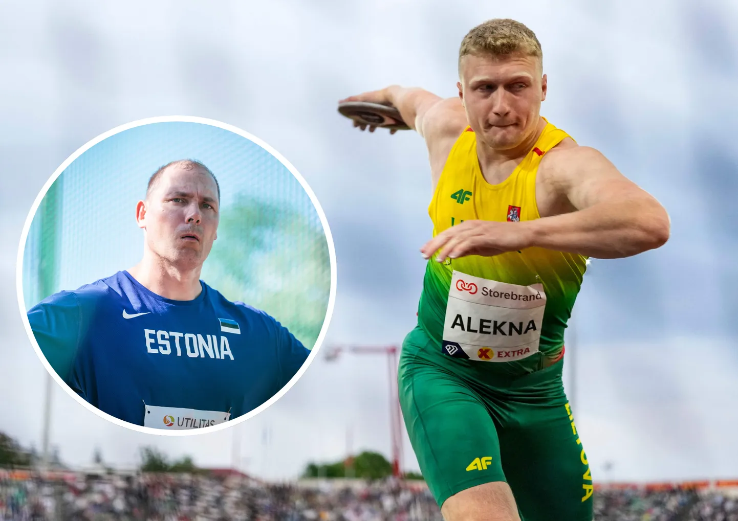 Kettaheite olümpiavõitja Gerd Kanter (vasakul) kiitis noort leedukat Mykolas Aleknat, kes püstitas hiljuti maailmarekordi.