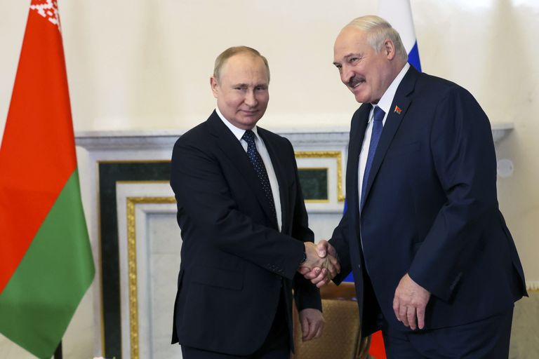 Путин и Лукашенко в 2022 году.