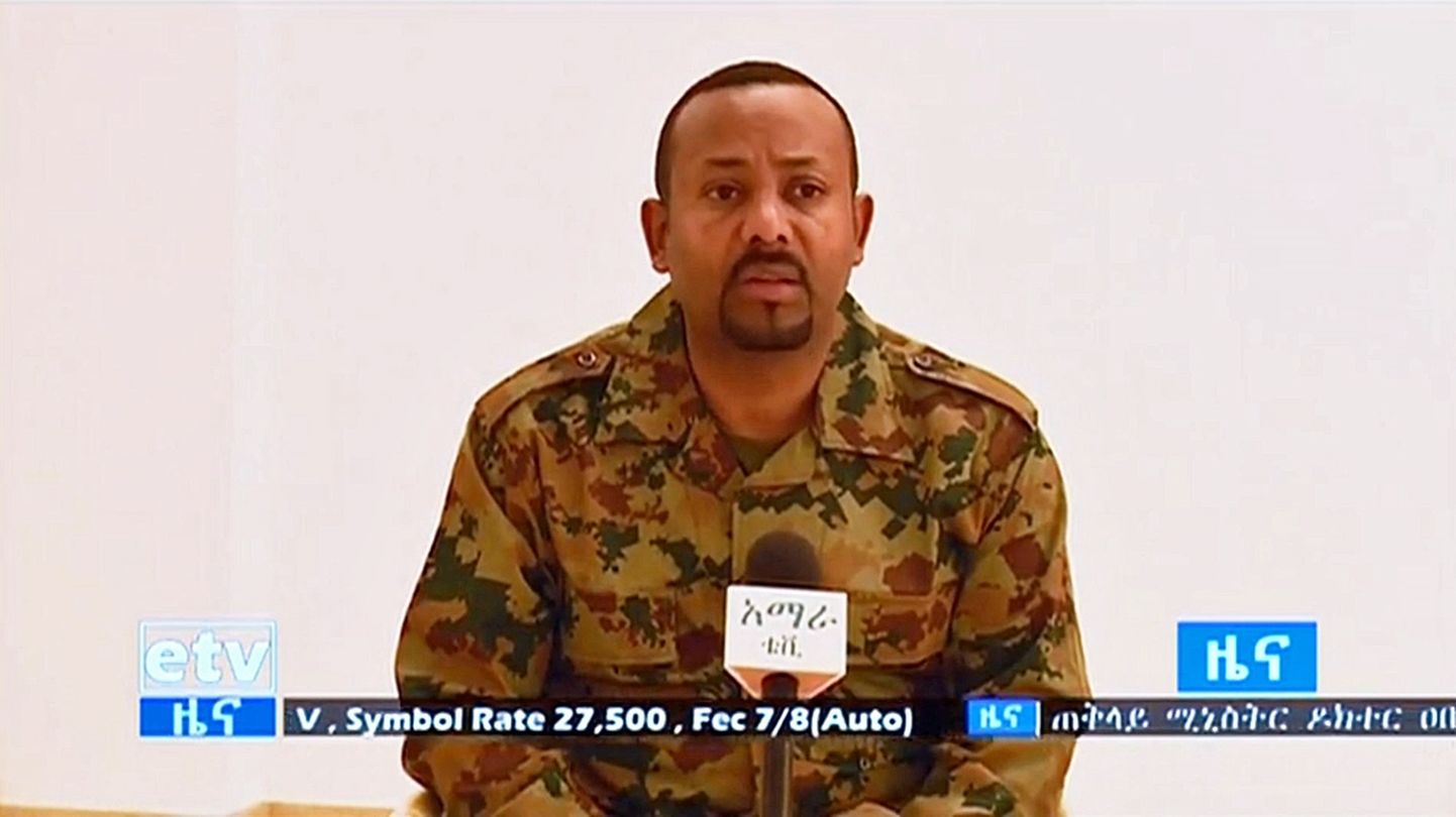Etioopia peaminister Abiy Ahmed täna riigipöördekatset hukka mõistmas.