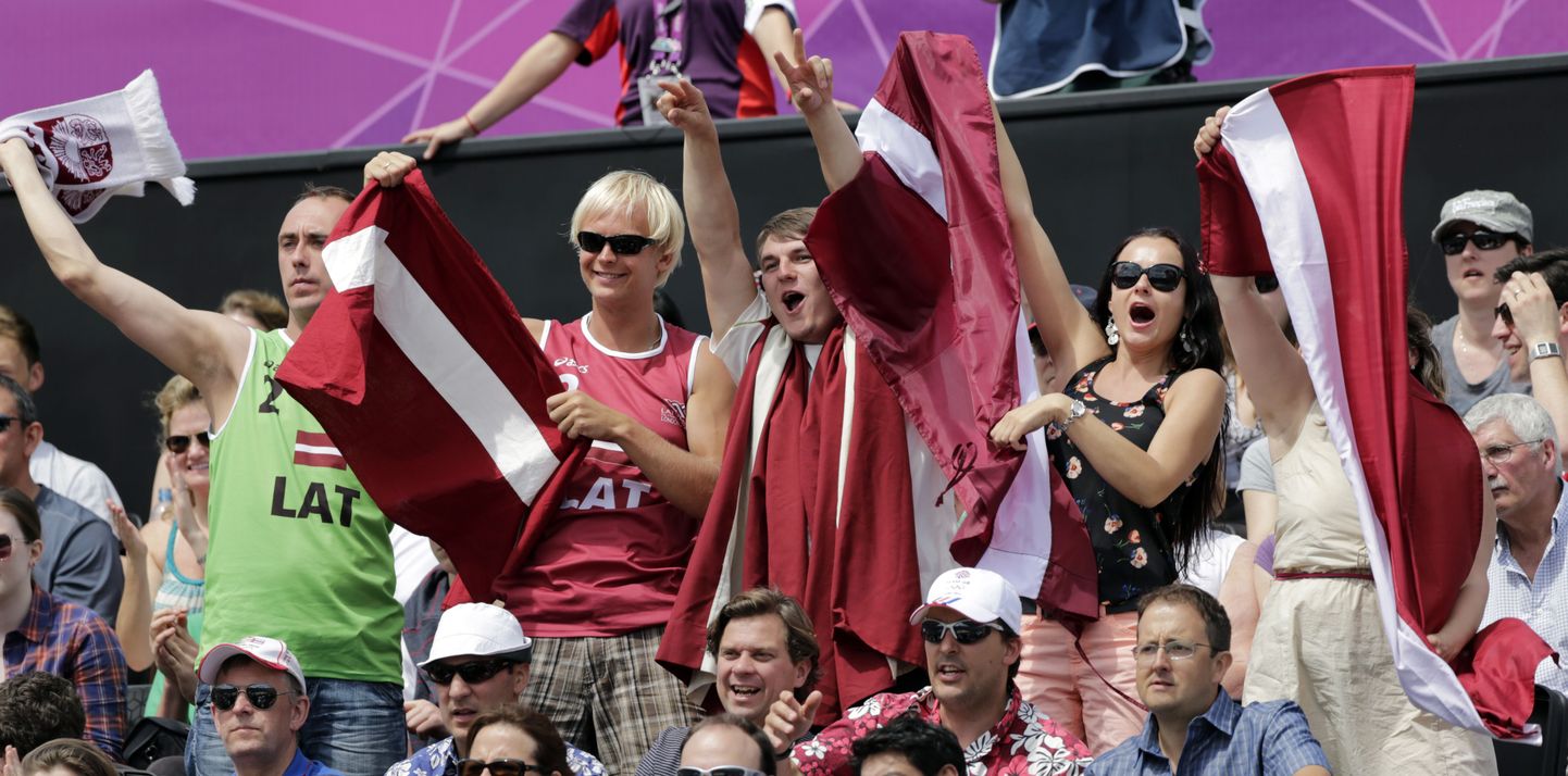 Läti fännid Londoni olümpial.