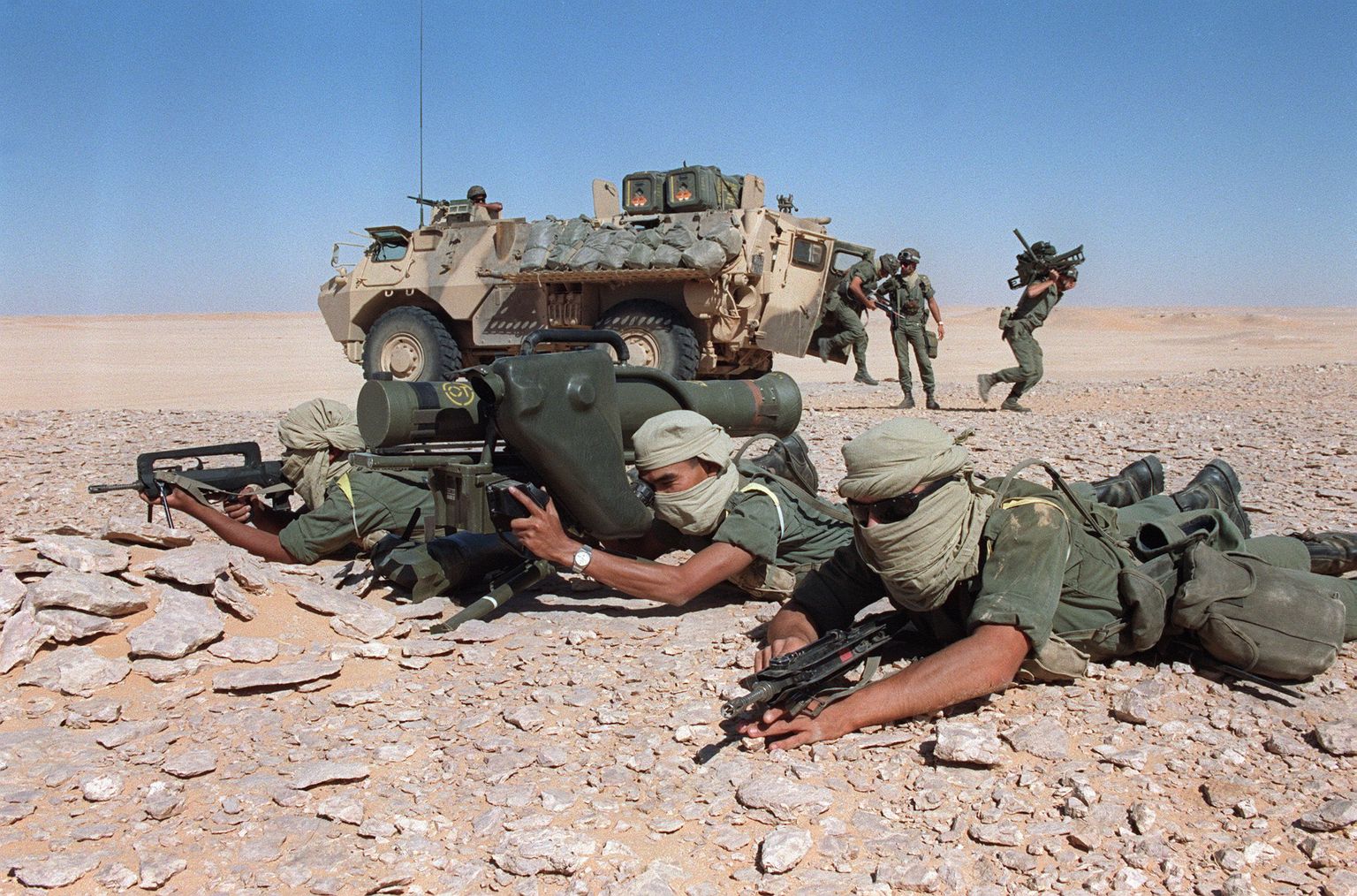Prantsuse võõrleegionärid 1990. aasta novembris Lahesõja ajal Saudi Araabia kõrbes Hafr al-Batini lähedal