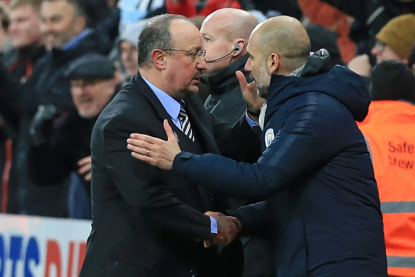 Kuulsate Hispaania treenerite duellis võttis Rafael Benitez (vasakul) Pep Guardiola üle üllatusvõidu,