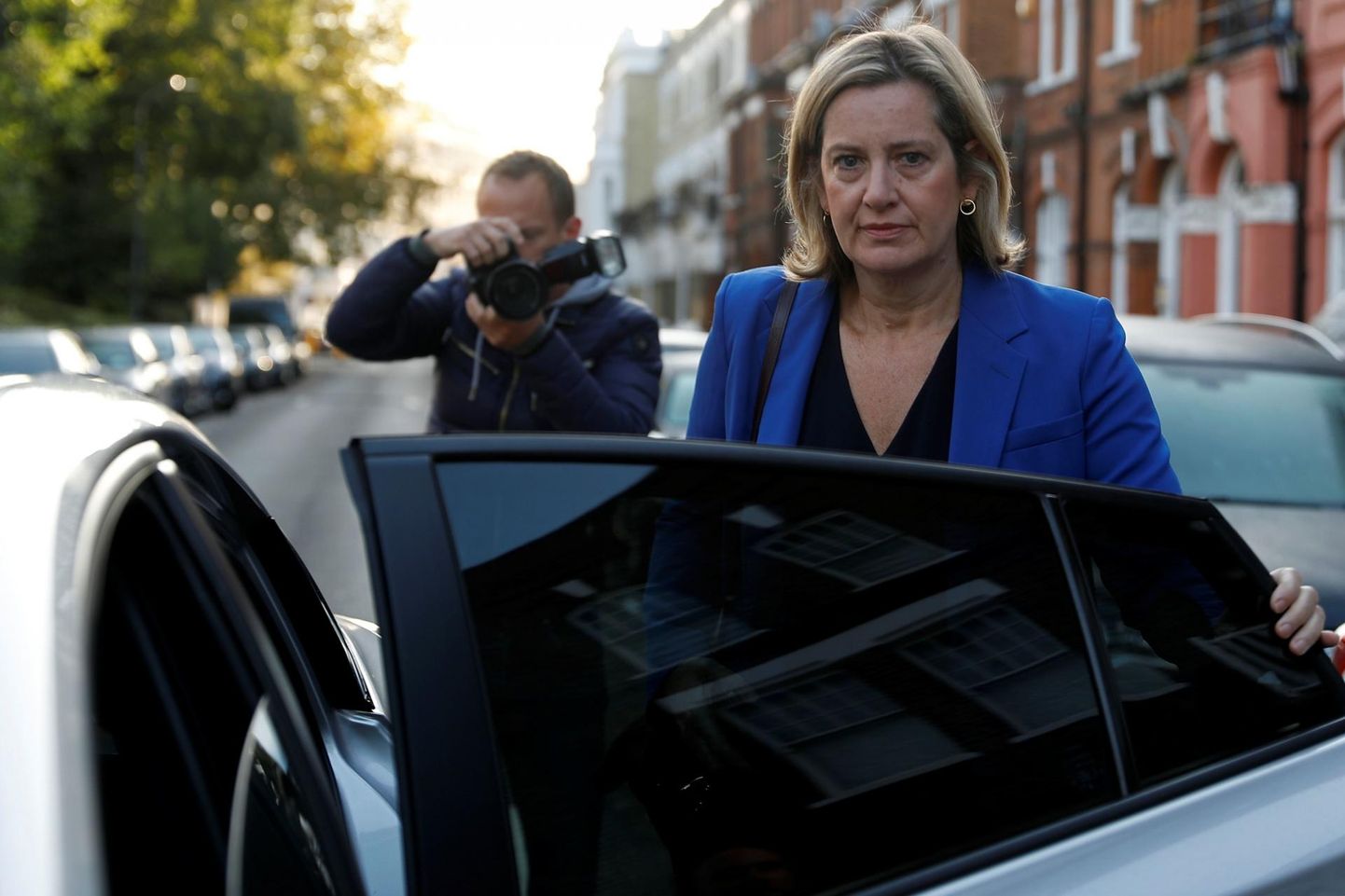 Töö- ja pensioniminister Amber Rudd otsustas Boris Johnsoni valitsusest tagasi astuda. FOTO: Peter Nicholls/Reuters/Scanpix