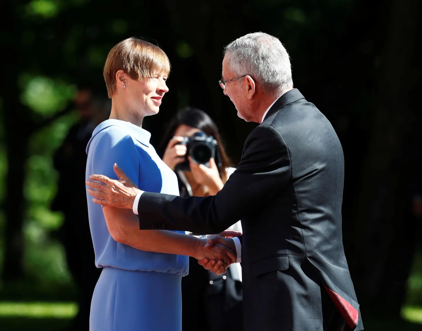 Eesti presidendi Kersti Kaljulaidi ja Austria riigipea Alexander Van der Belleni kohtumine Tallinnas 2018. aasta mais.