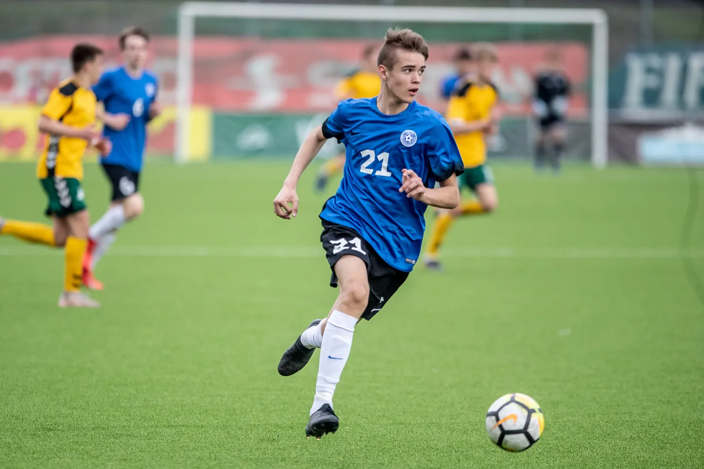 Eesti U17 koondis kohtumises Leeduga