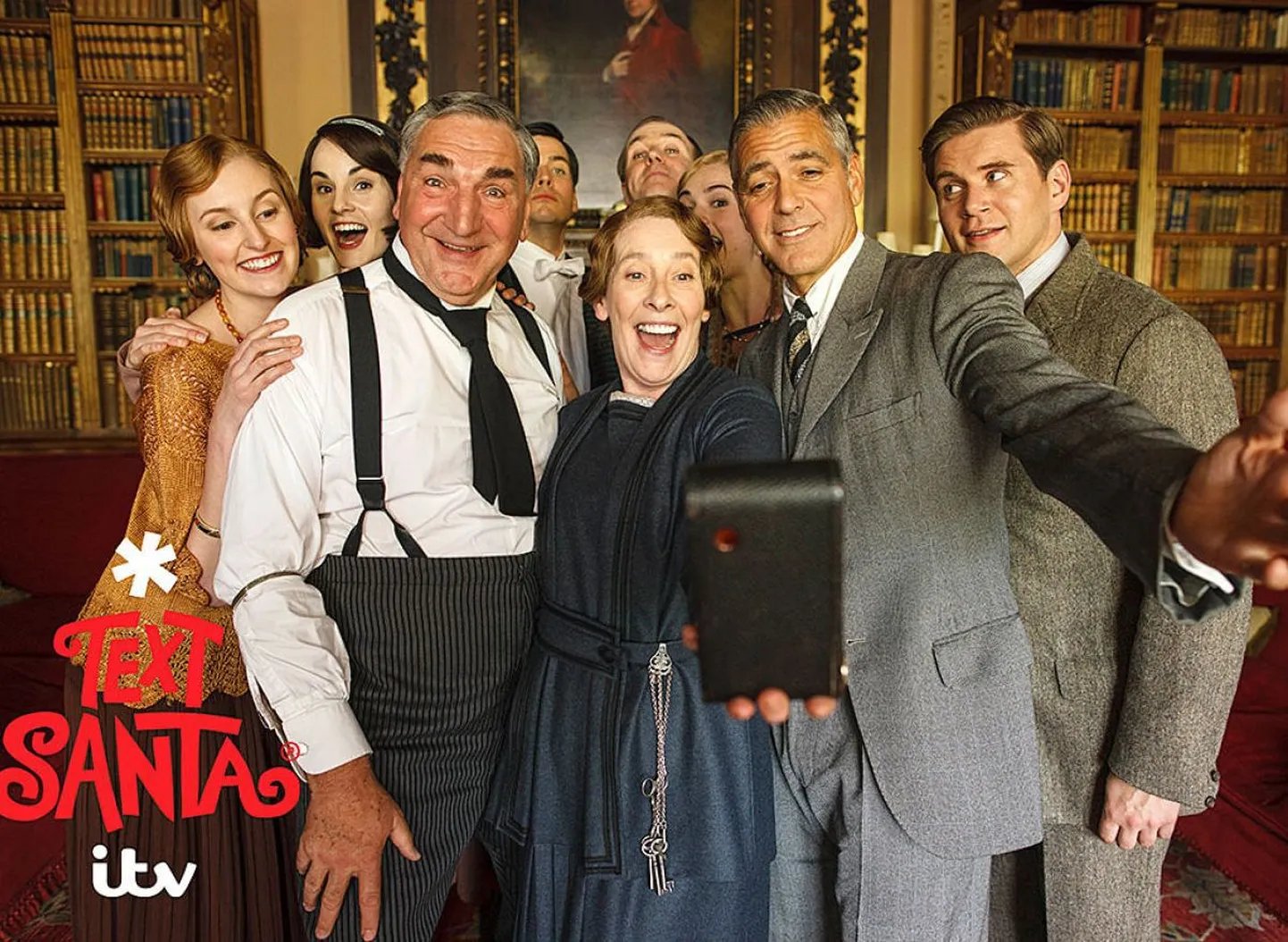 George Clooney ja «Downton Abbey» tegelaste selfie