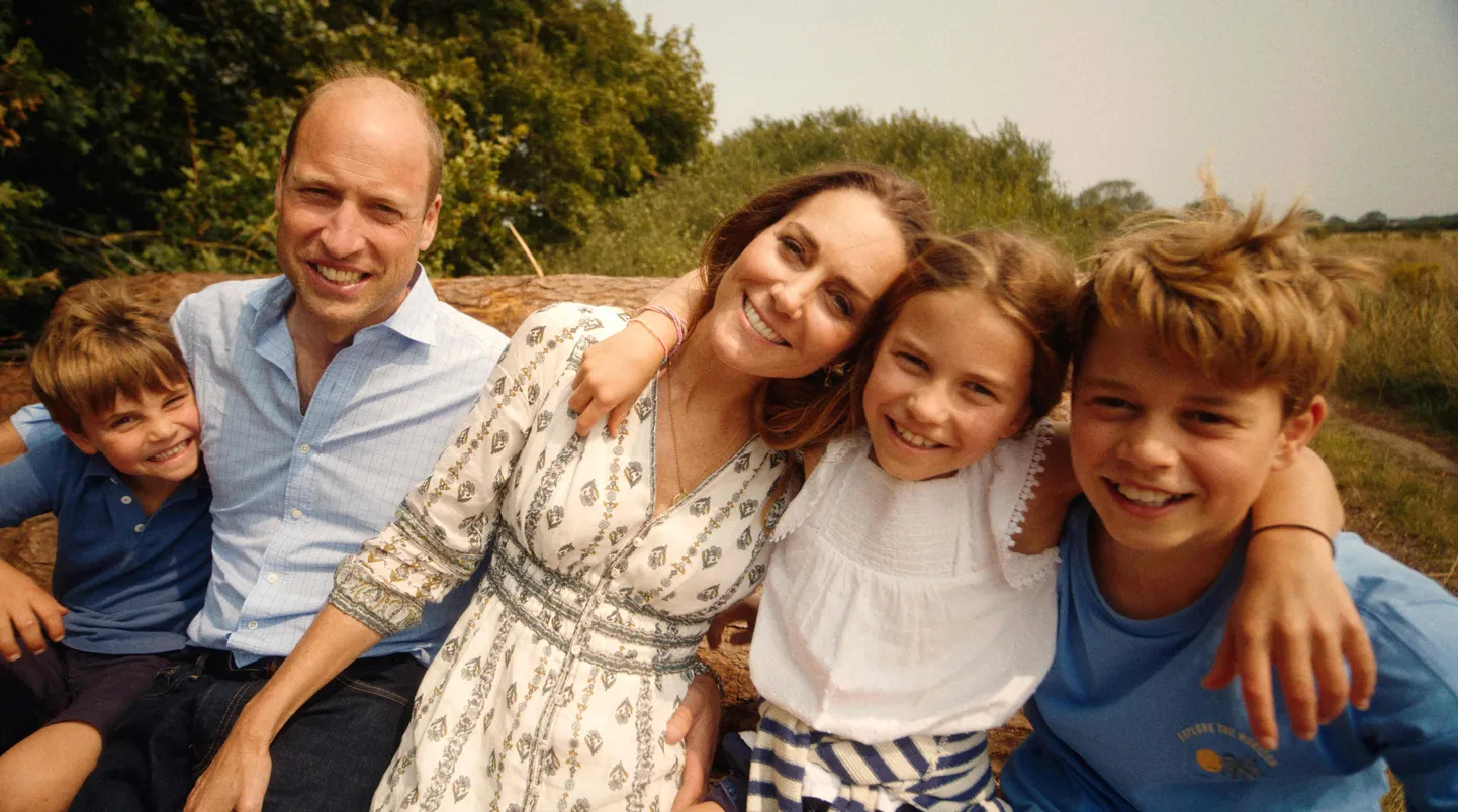 William ja Catherine lastega.