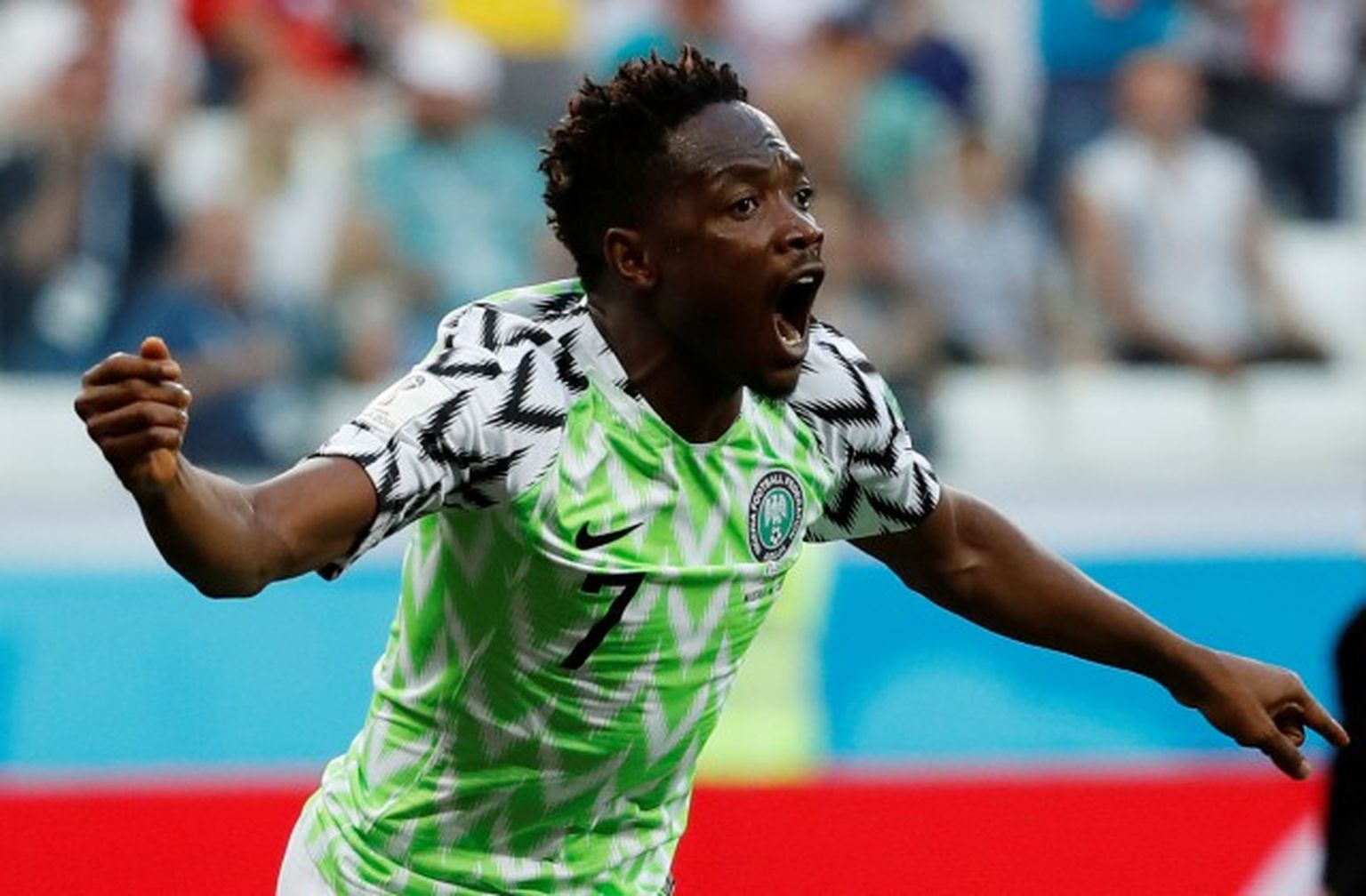 Nigērijas futbola izlases uzbrucējs Ahmeds Musa
