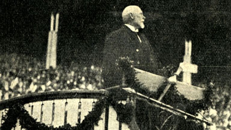 Jānis Čakste atklājot Dziesmu svētkus 1926.gadā