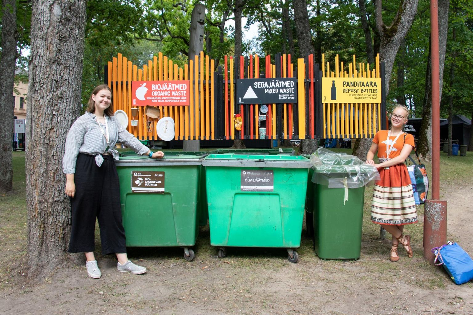 2019. aastal koguti Viljandi pärimusmuusika festivalil prügi liigiti ning kasutati nõusid, mis hiljem kompostiti.