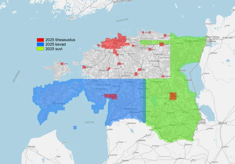 Amet avalikustas selleaastase kaardistuslendude kaardi.