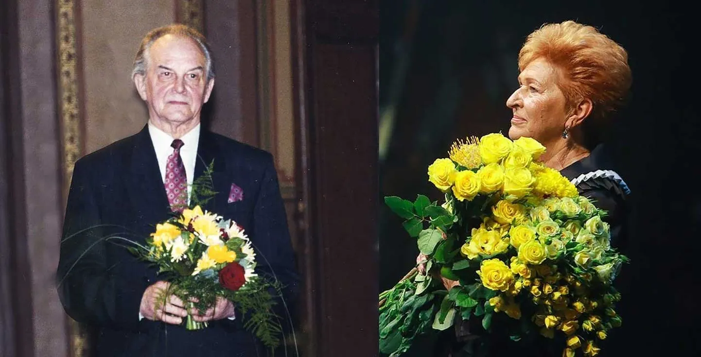 Mūža balvas ieguvēji Ingrīda Edīte Saulīte un Haralds Ritenbergs