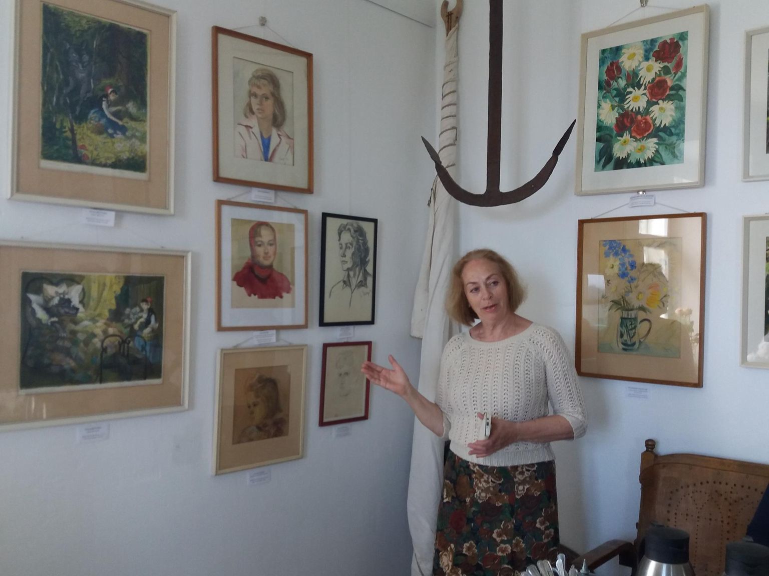 Zoja Mellov pole isegi näinud kõiki neid ema Siima Škopi maale, mis nüüd näituse tarvis meremuuseumisse on toodud.
