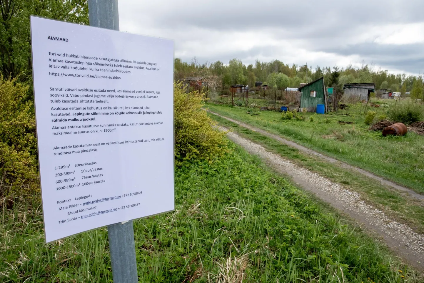 Kõige rohkem on Tori vald maakasutuse lepinguid sõlminud Sindis.  